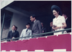 1972年　第1回日米大学野球選手権大会　始球式をなさる皇太子殿下